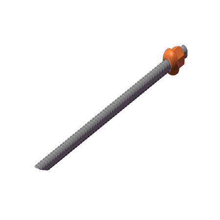 Gängstångsbult med skarp ände