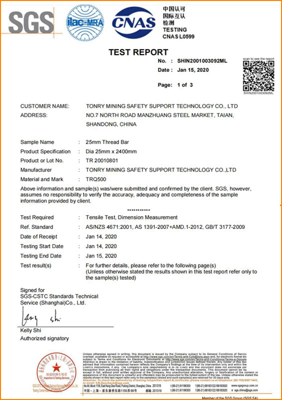 Tonry 3rd Certificate